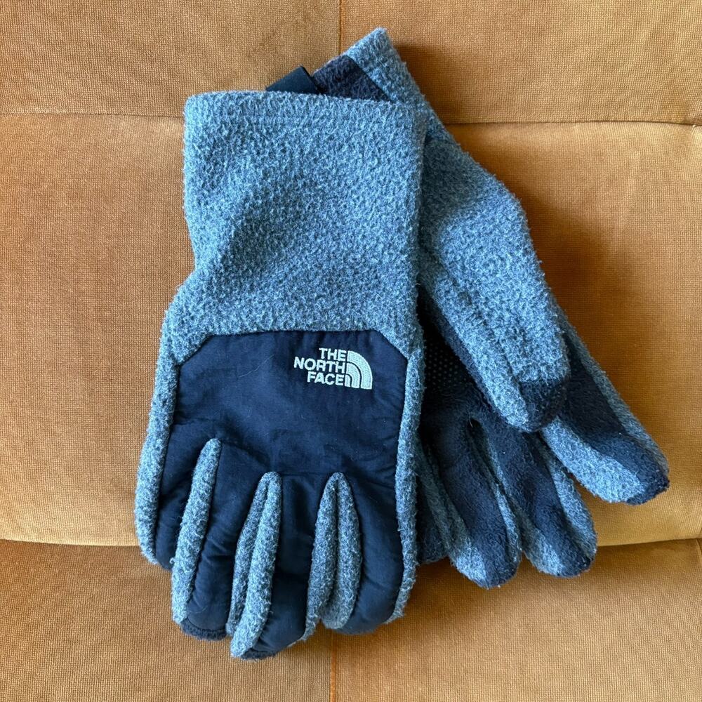 The North Face Denali Etip Gloves Men's Size L Gray Black Winter Ski Casual